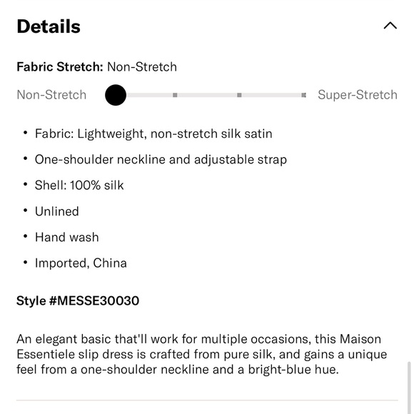 NEW Madison Essentiele Elegant Blue One-Shoulder Maxi Slip Dress - Picture 3 of 3